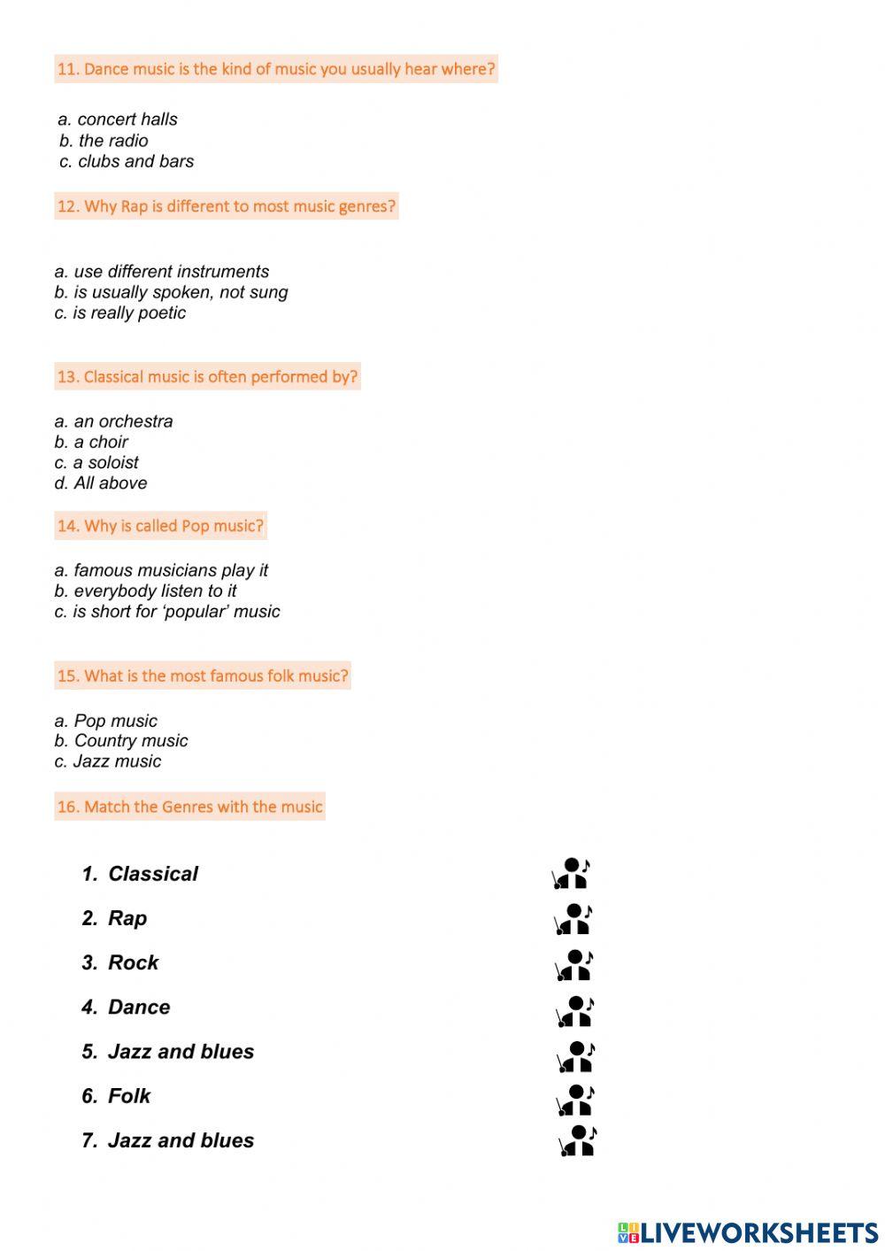 Genres and styles in music