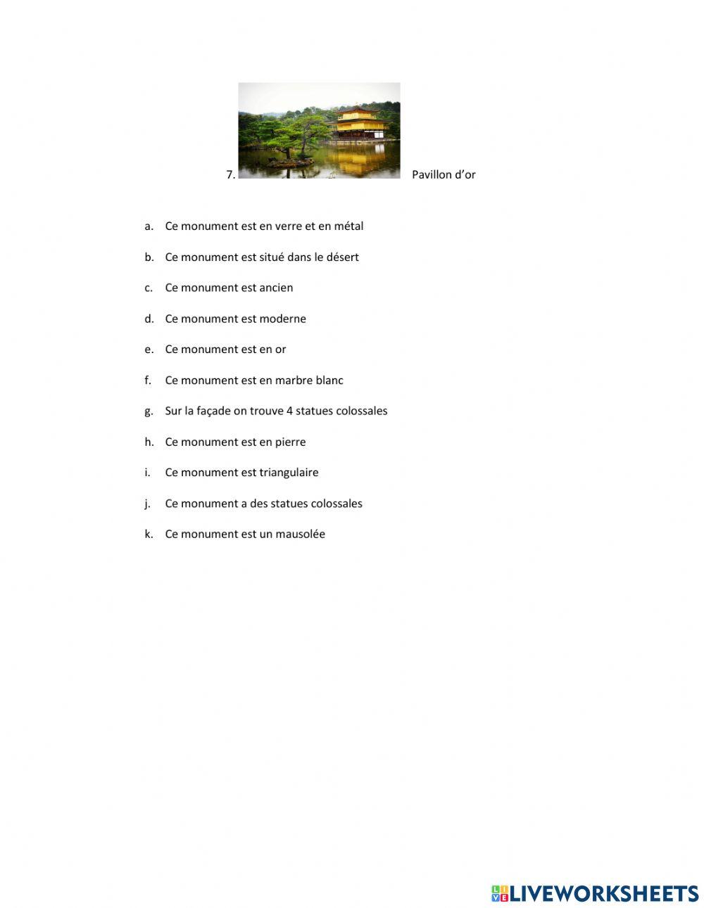 Description d’un monument