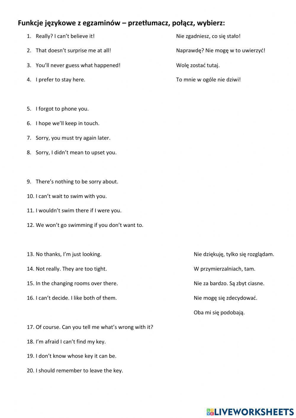 Funkcje językowe E8