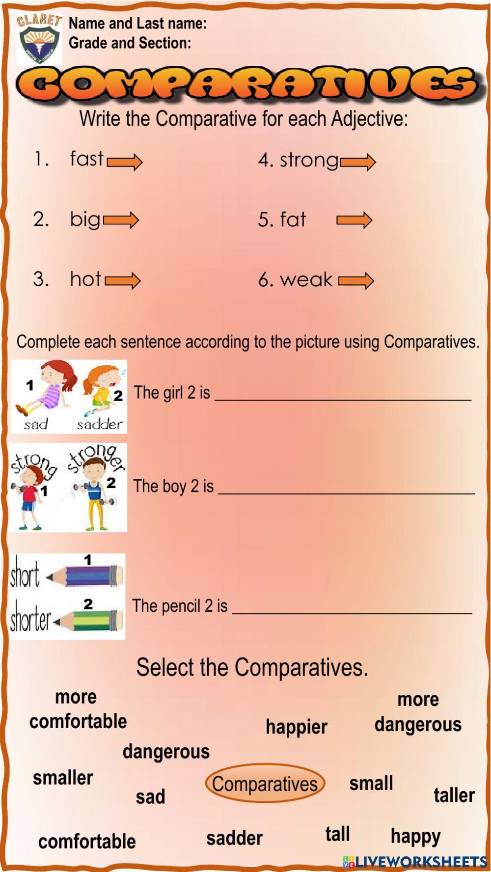 3rd. grade. Review Grammar 7. Eval. Act.1
