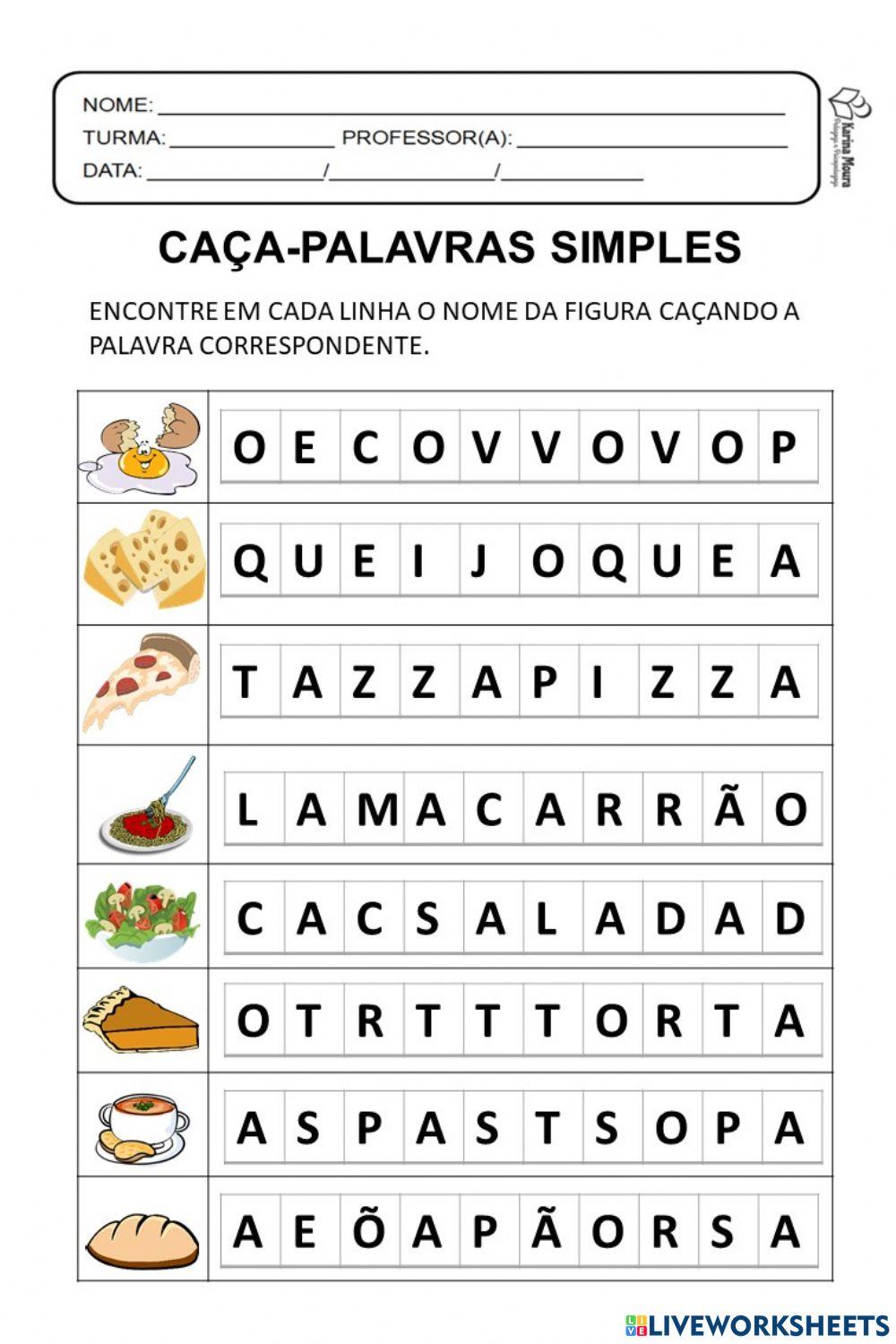 Caça-palavras simples 3