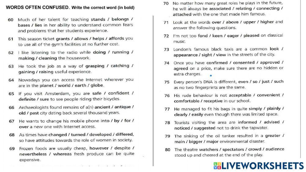 Words easily confused (revision-4)