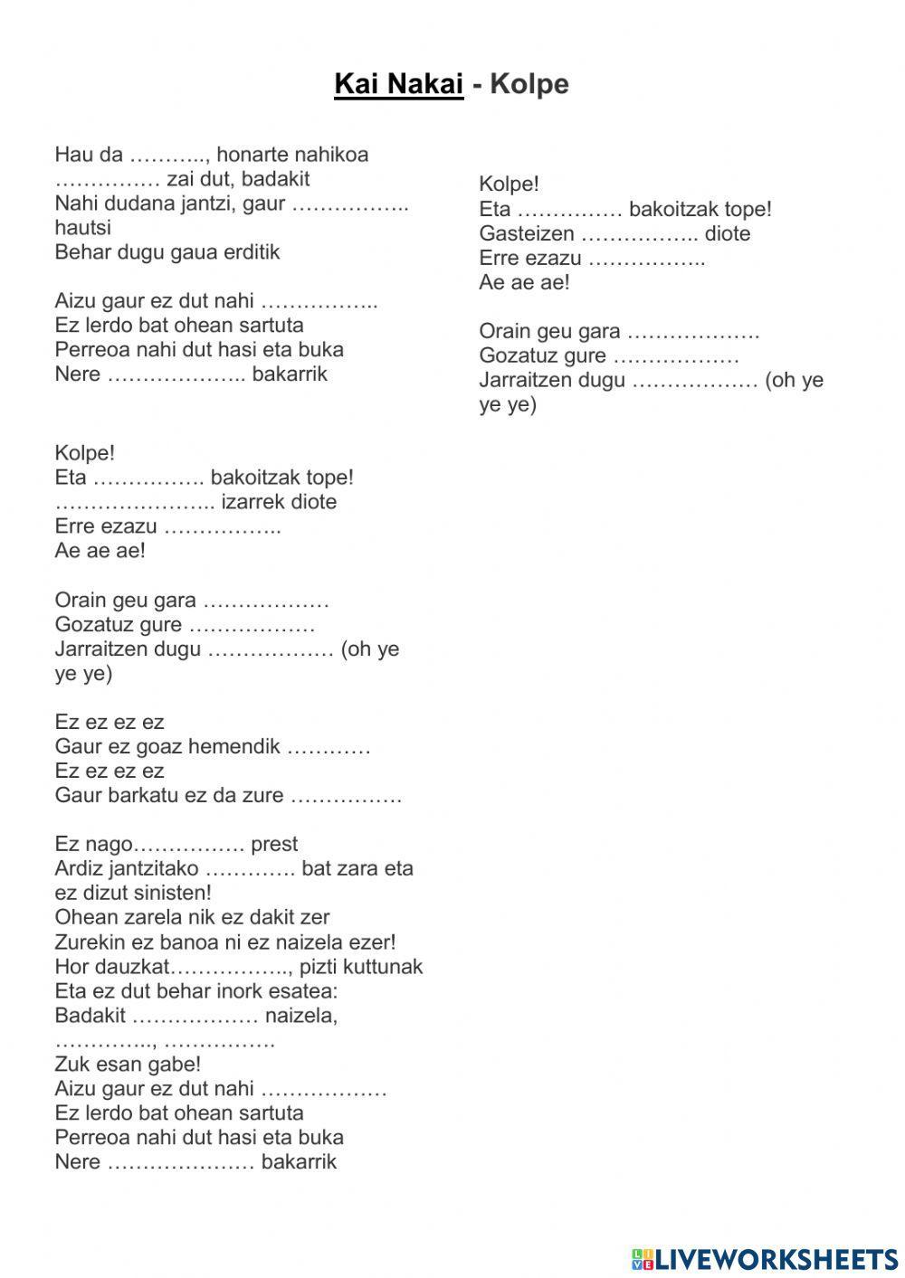 Kolpe           kai Nakai