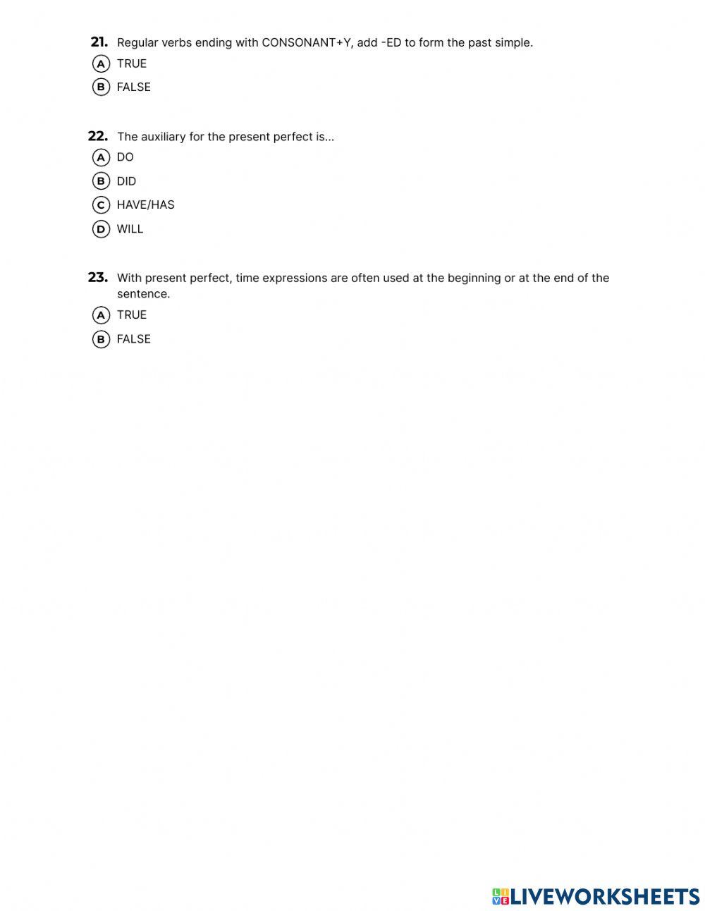 Present perfect vs past simple. Theory. Review 1