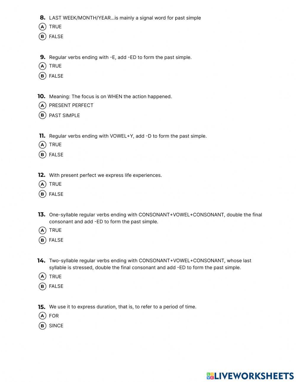 Present perfect vs past simple. Theory. Review 2