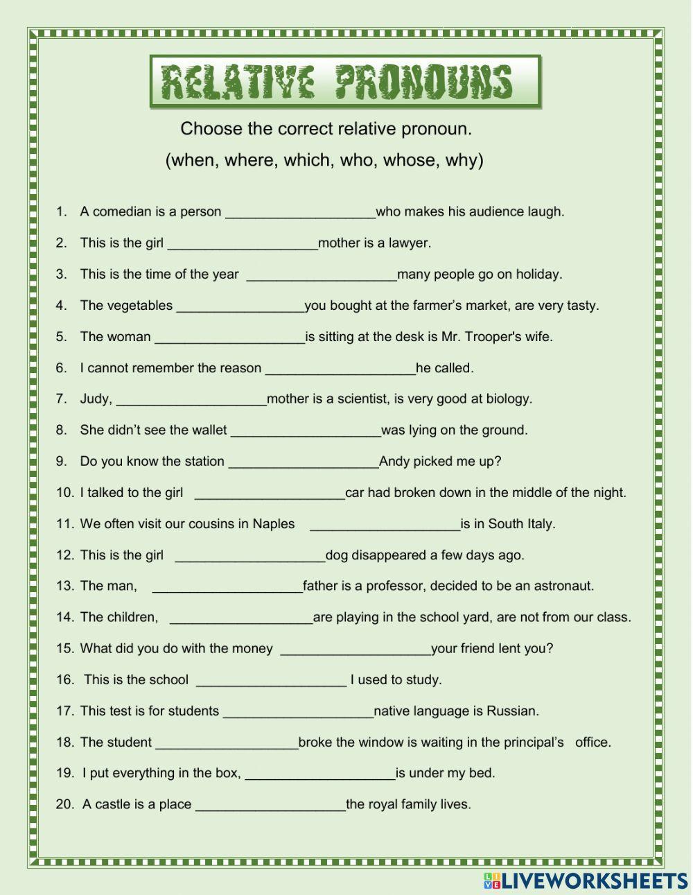 Relative Pronouns