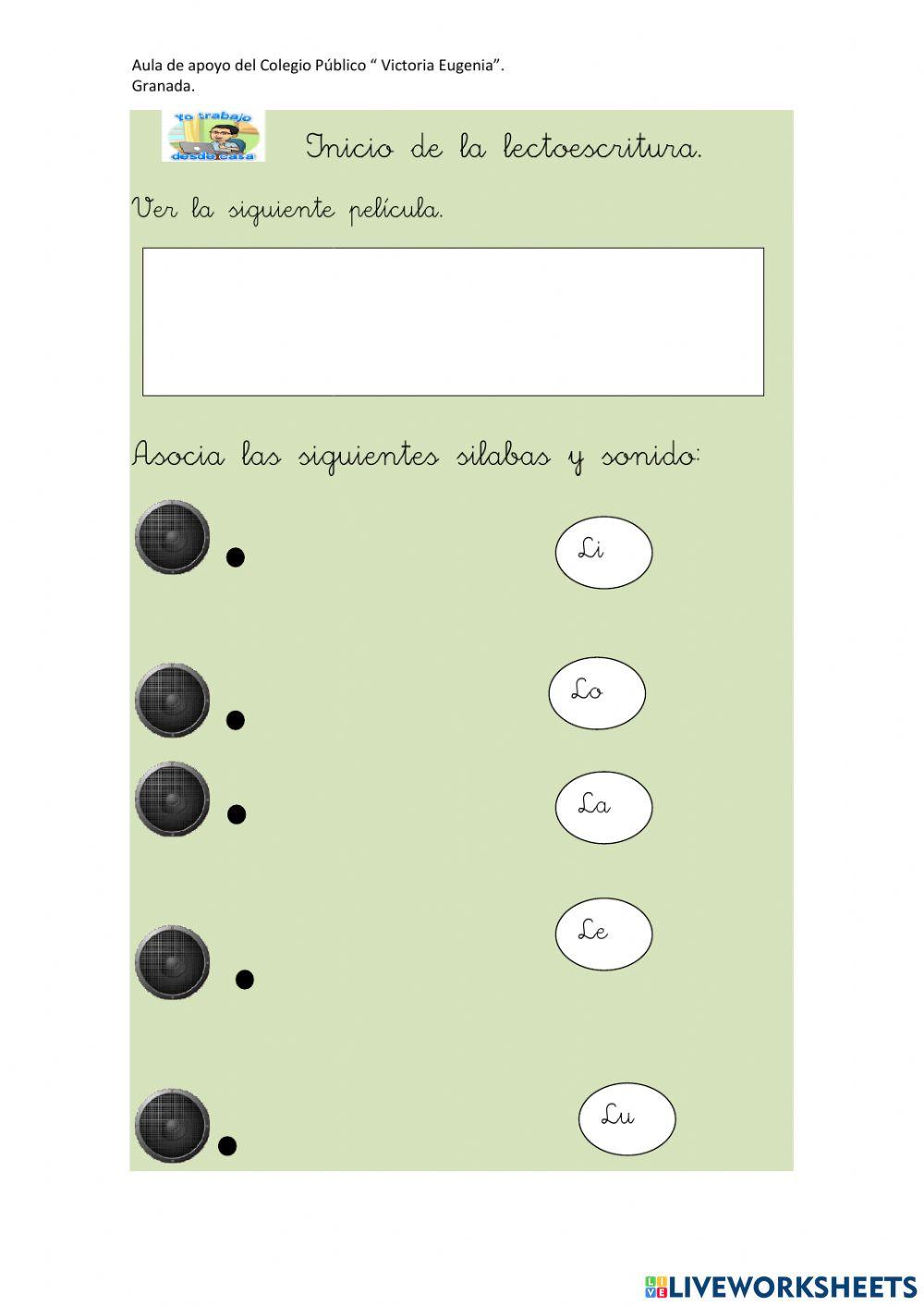 Inicio de lecto silaba directa la