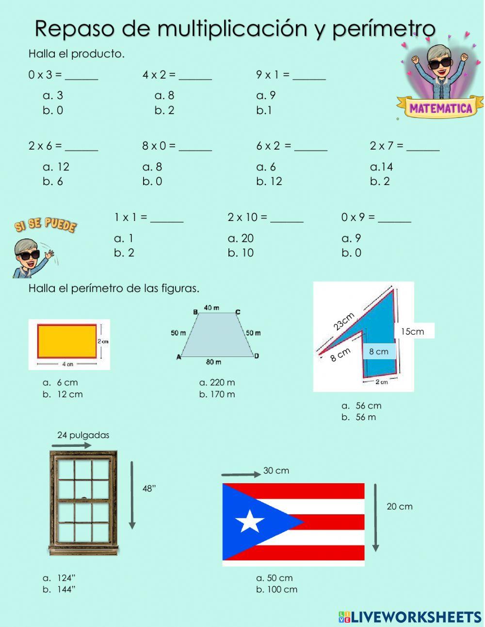 Multiplicación y perímetro