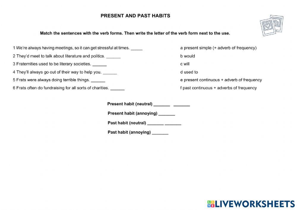 Present and Past habits