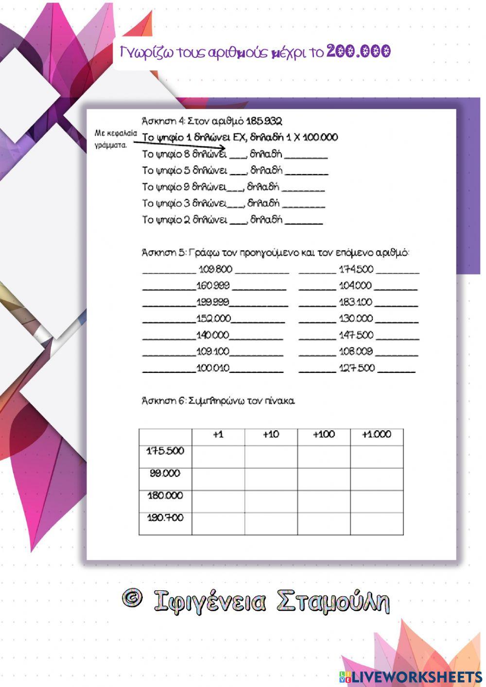 Γνωρίζω τους αριθμούς ως το 200.000(2)