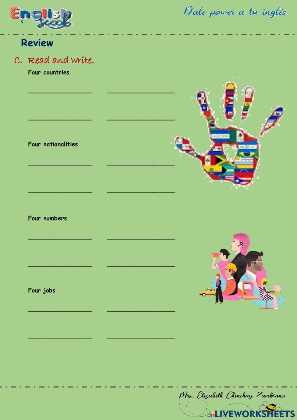 Personal Pronouns and possessive adjectives