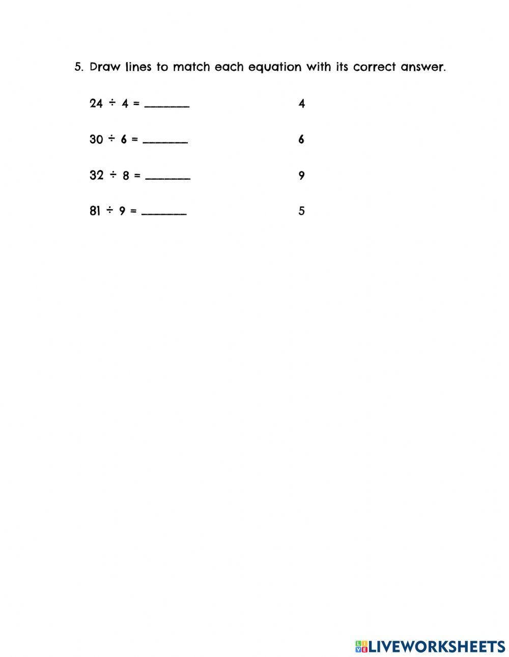Multiplication and Division Review