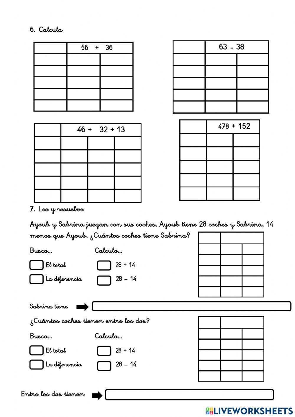 Repaso matemáticas 2º trimestre