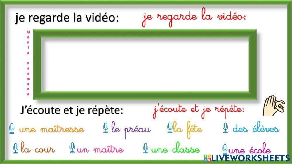 La rentrée des classes