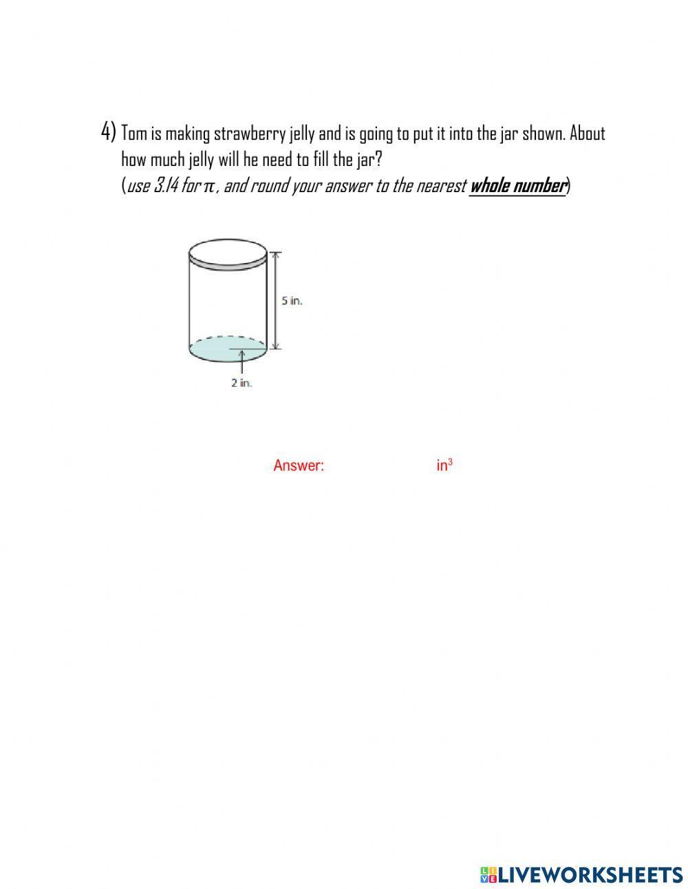 Volume and Surface Area of 3D Shapes