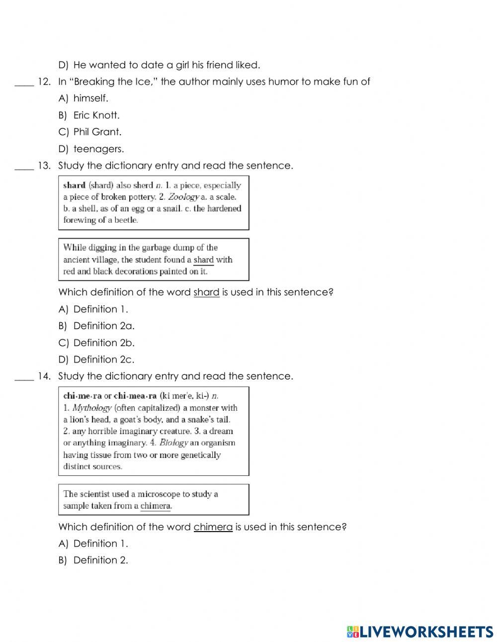 9-t2 literature exam ANSWERED