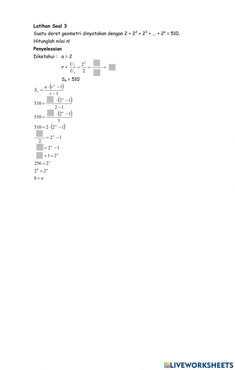 LKPD Barisan Deret Geometri