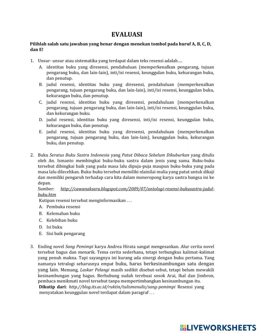 Evaluasi Resensi 1