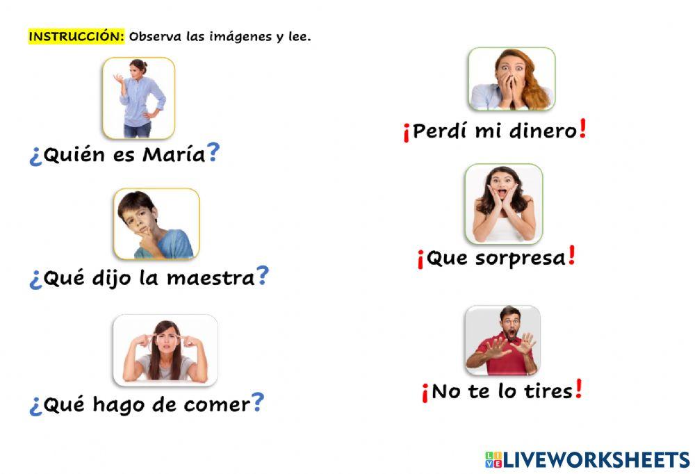 Oraciones interrogtivas y exclamativas