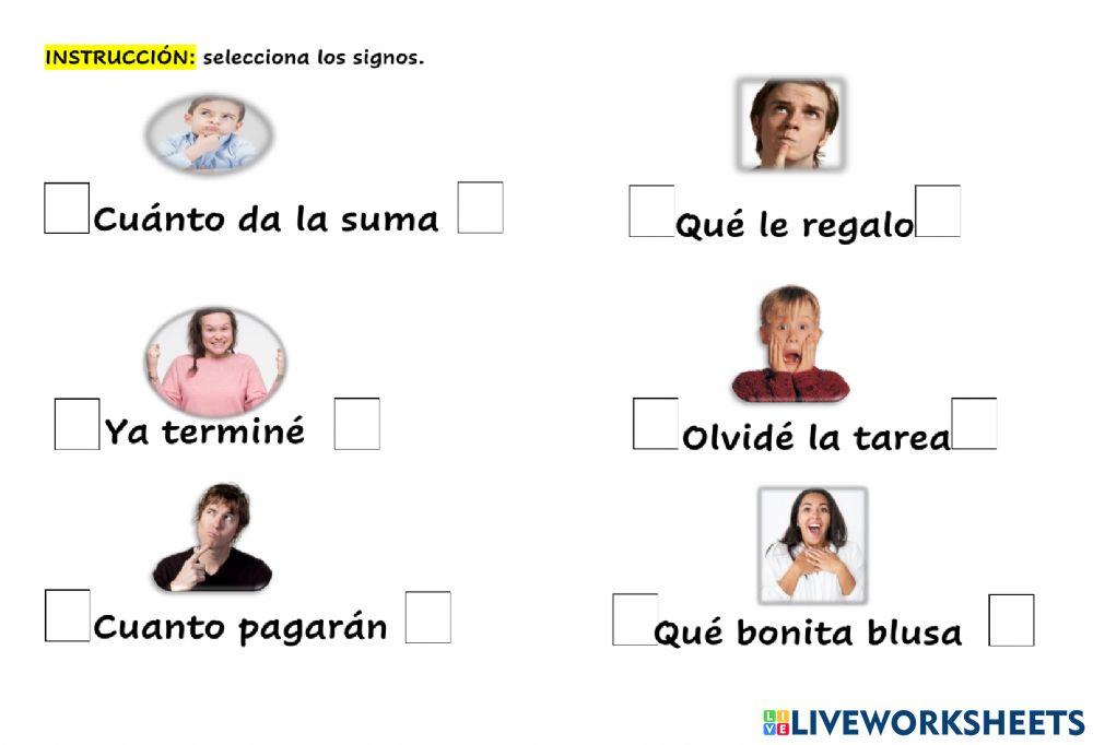 Oraciones interrogtivas y exclamativas