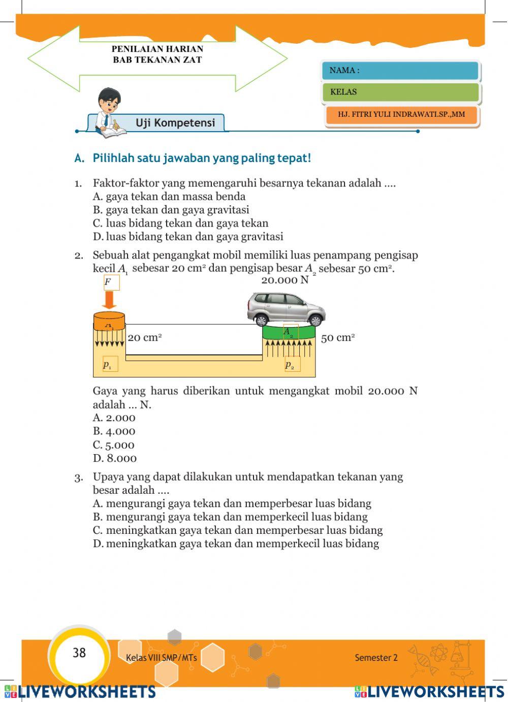 Penilaian Harian BAB 7