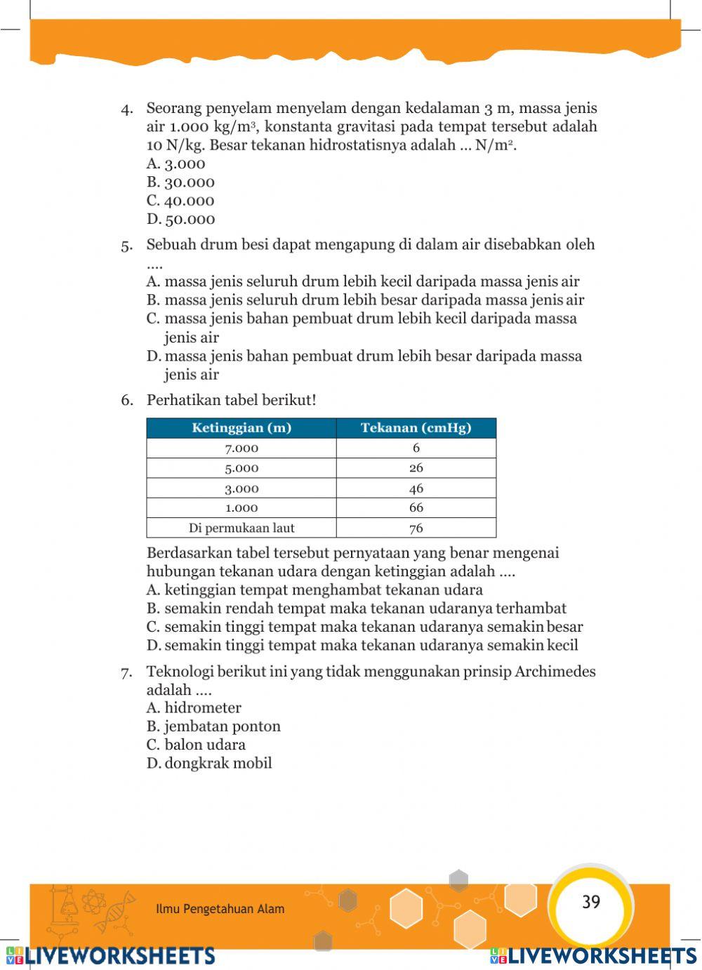 Penilaian Harian BAB 7