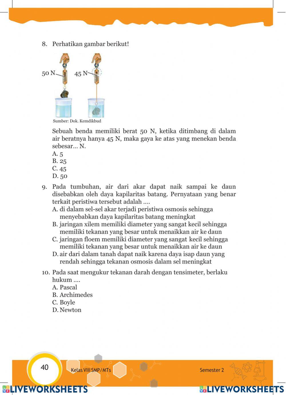 Penilaian Harian BAB 7