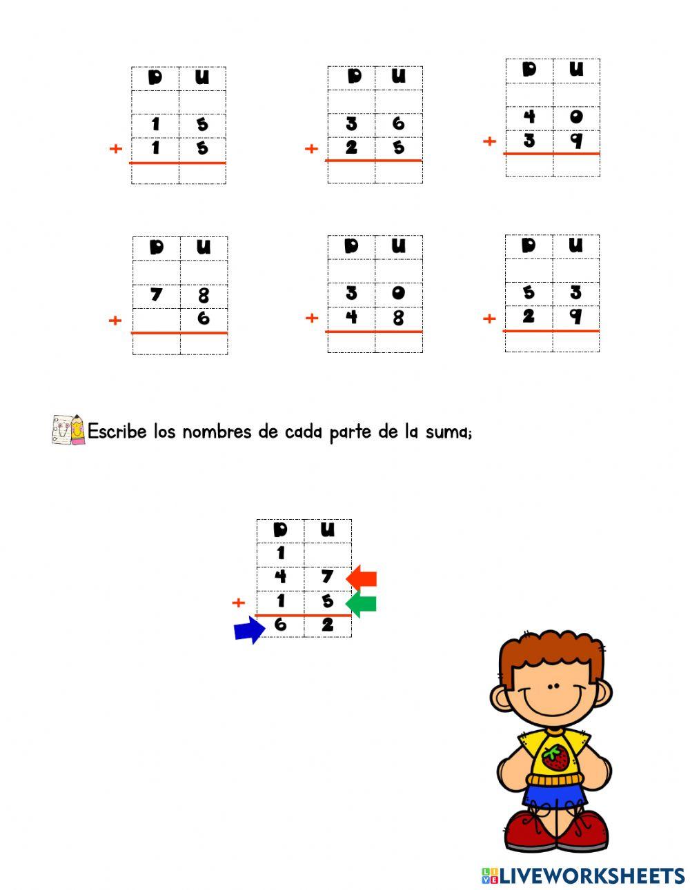 Sumas con reagrupación