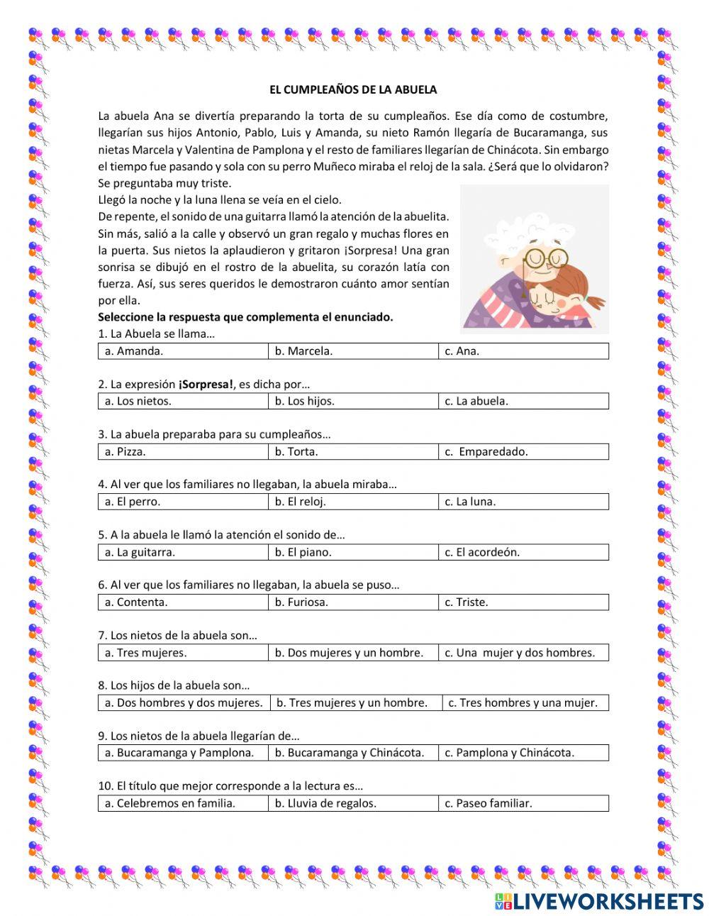 El cumpleaños de a abuela