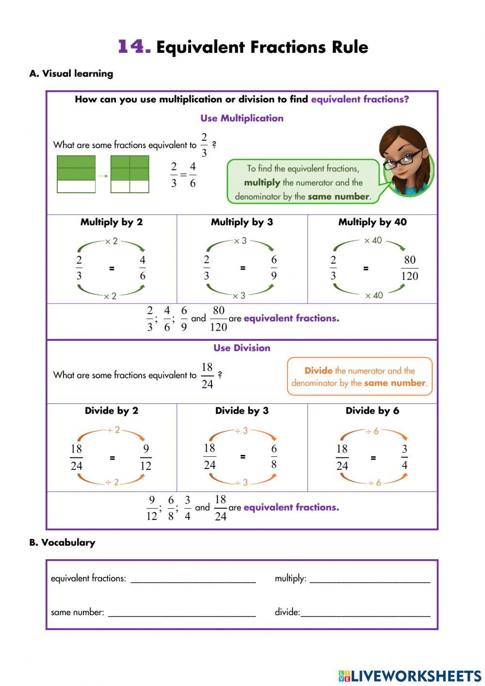 Equivalent Fractions Online Worksheet For 4 Live Worksheets Equivalent Fractions Online Worksheet For 4 Live Worksheets