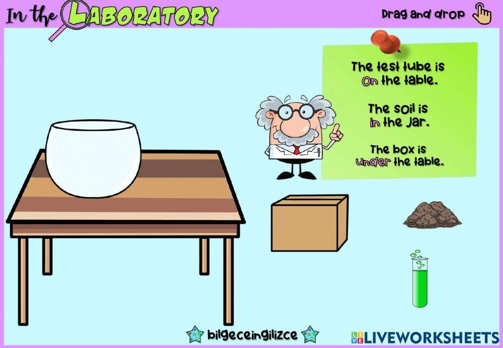 In the Laboratory(Prepositions of place)