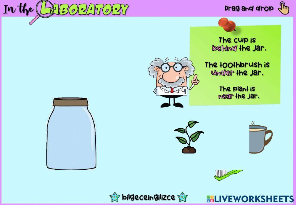 In the Laboratory(Prepositions of place)