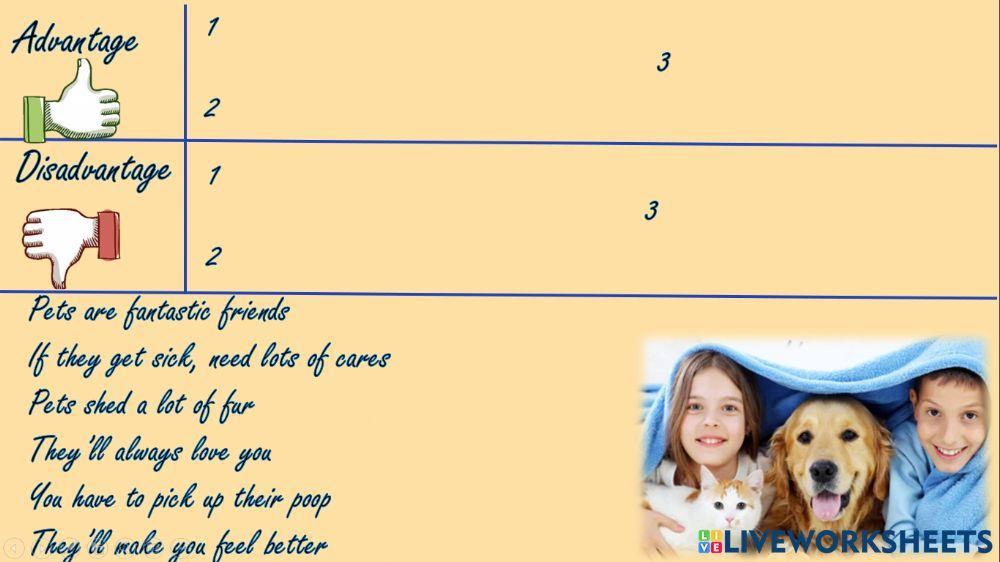 Advantage and disadvantage