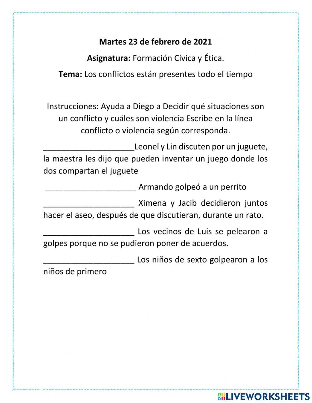 Conflicto y Violencia