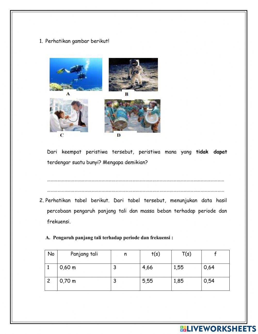 Latihan Soal Getaran dan Gelombang 