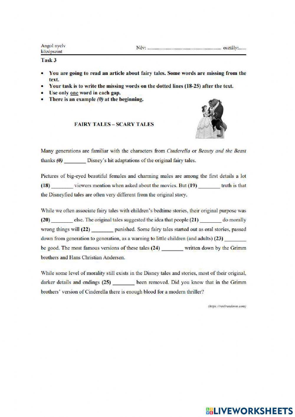 Matura B1 Use of English micóxed types