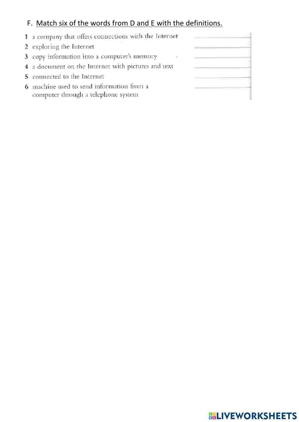 Communication and the Internet