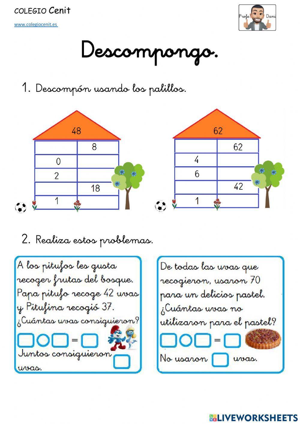 Descompongo números y problemas.