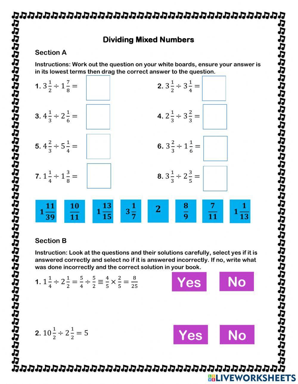 Dividing Mixed Numbers II 2212 MsKnowles242 Live