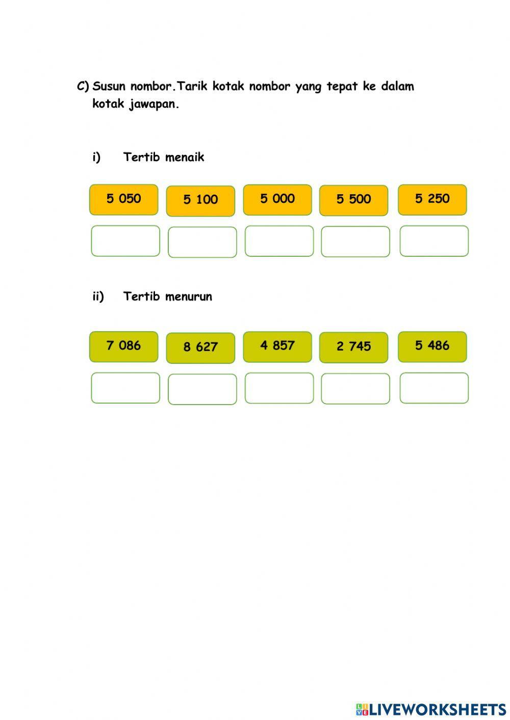 Matematik Tahun 3 (Banding dan Susun No)