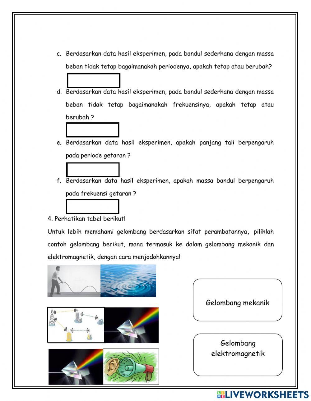 Latihan Soal Getaran dan Gelombang