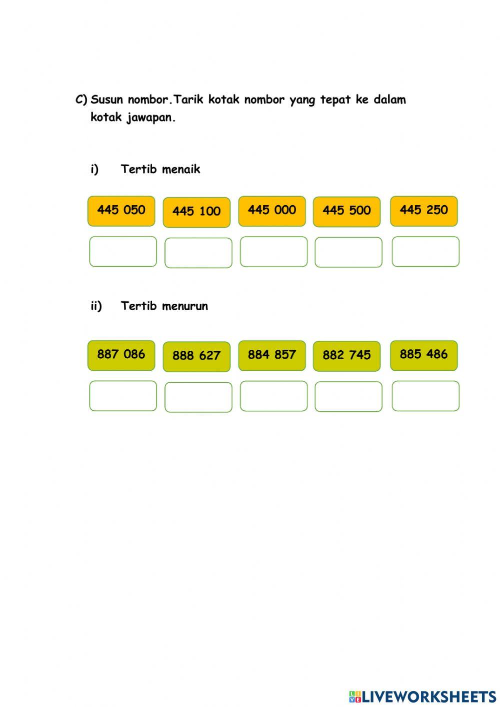 Matematik Tahun 5 (Banding dan susus Nombor)
