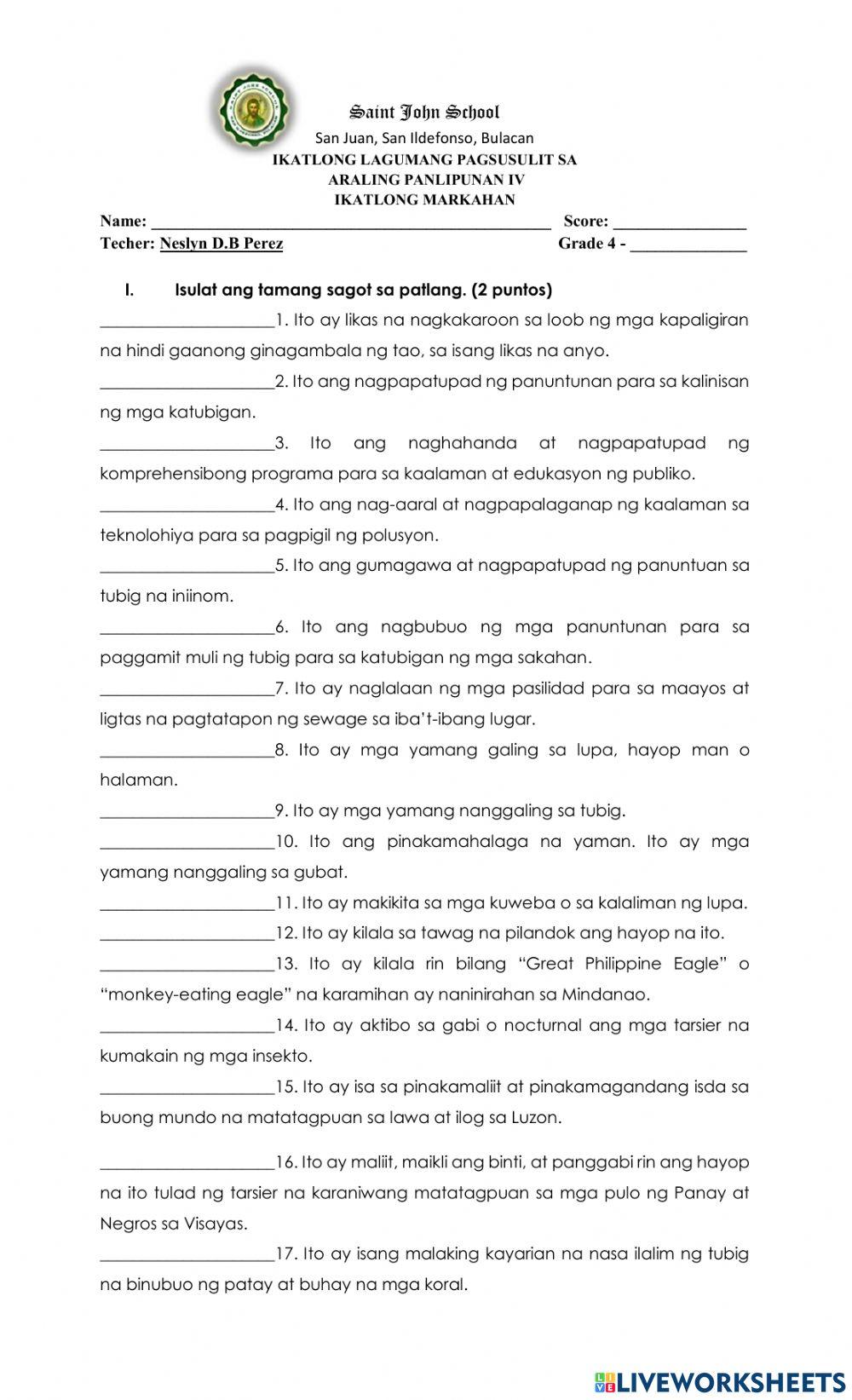 Third Periodical Exam