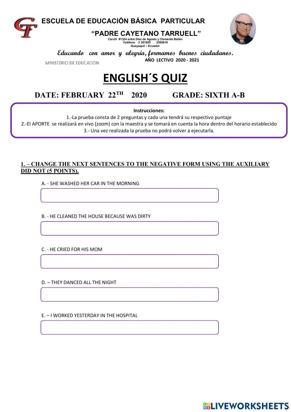 Neglish quiz