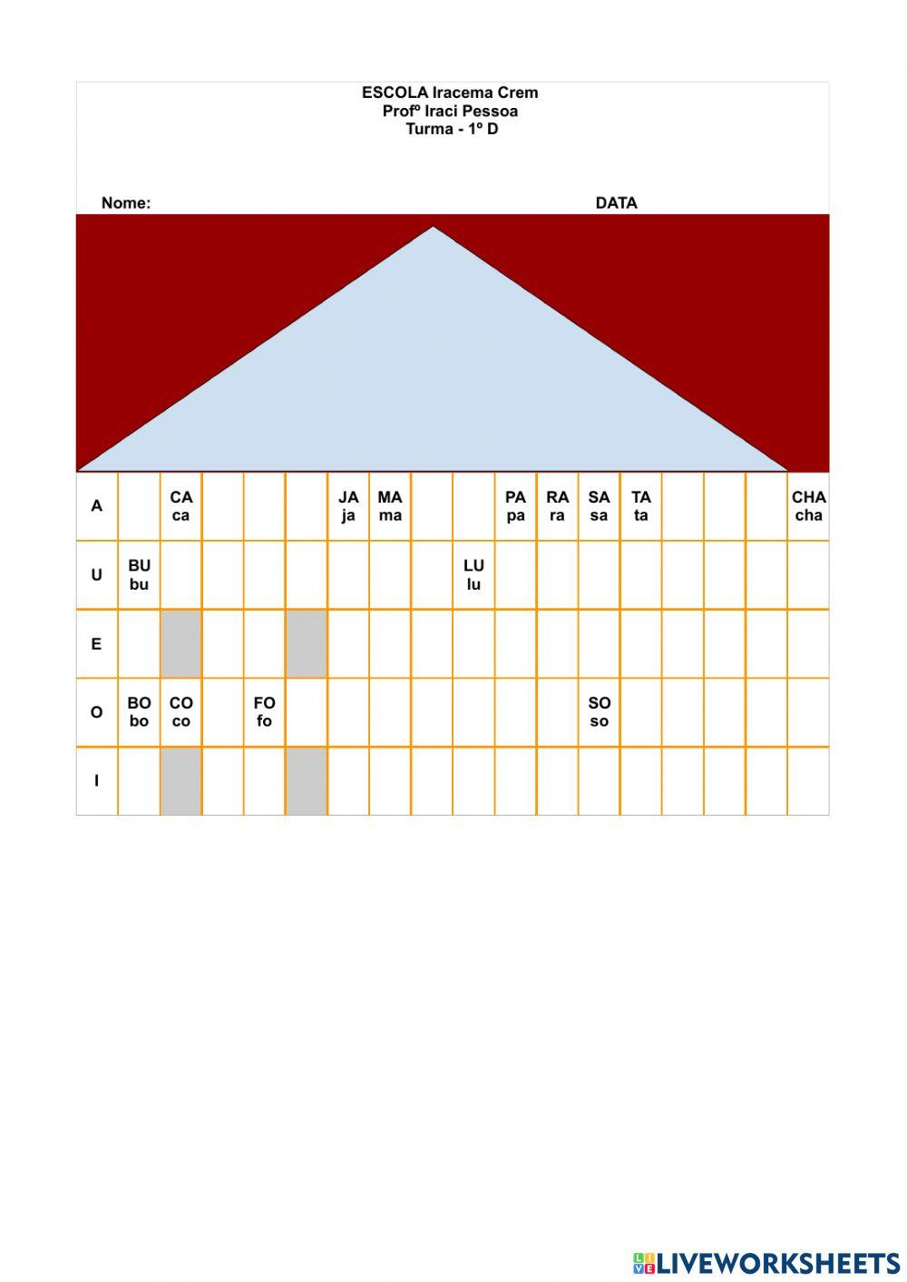 Casinha das Sílabas