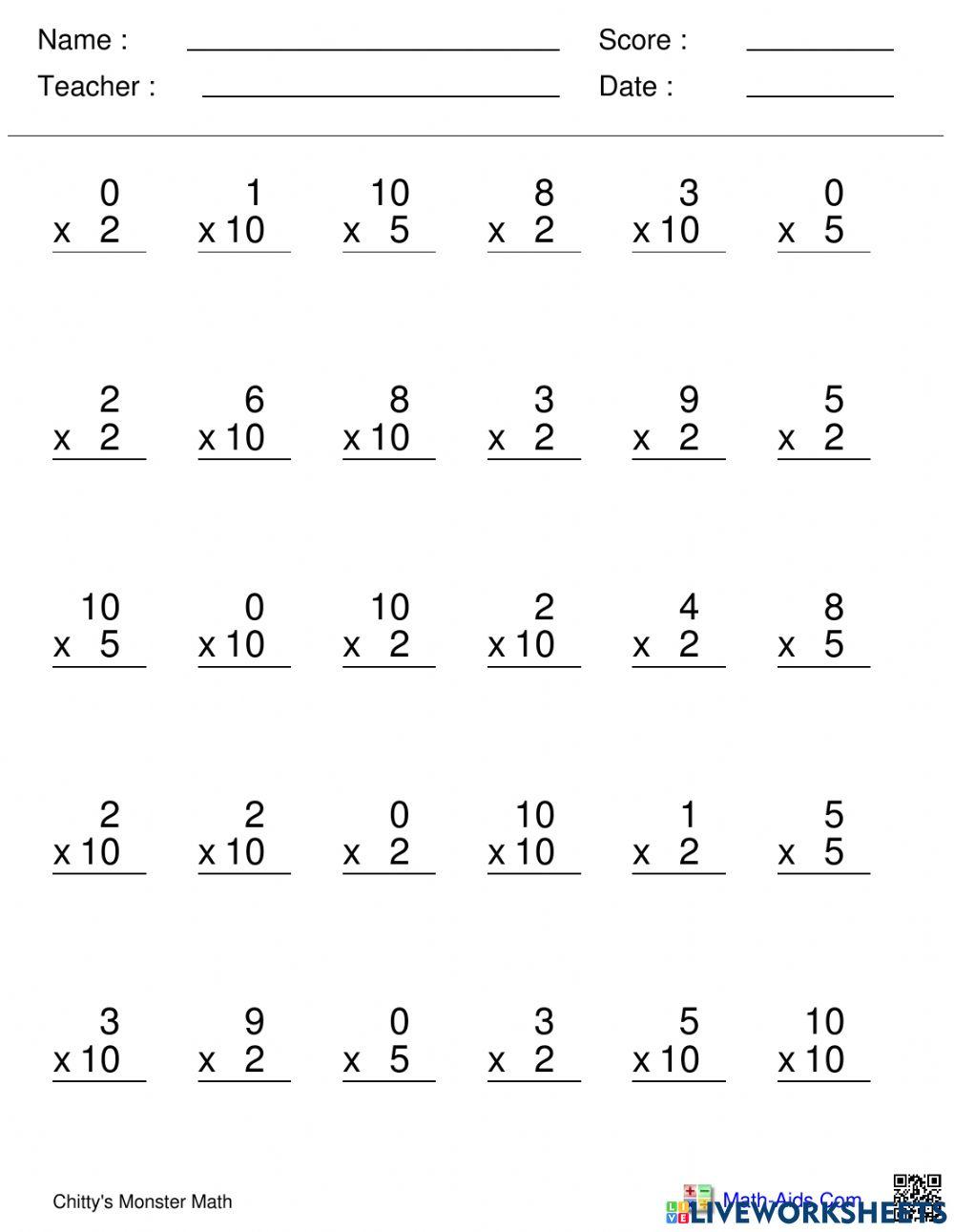 Subtract 0 And 1 Worksheet