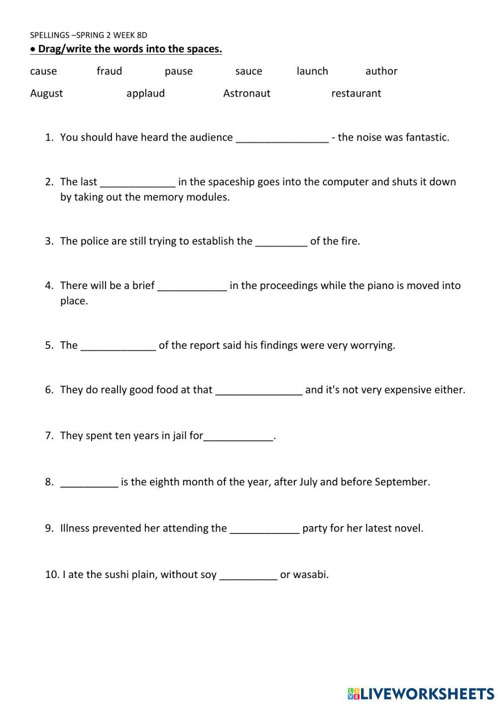 Spellings - spring 2b w8d