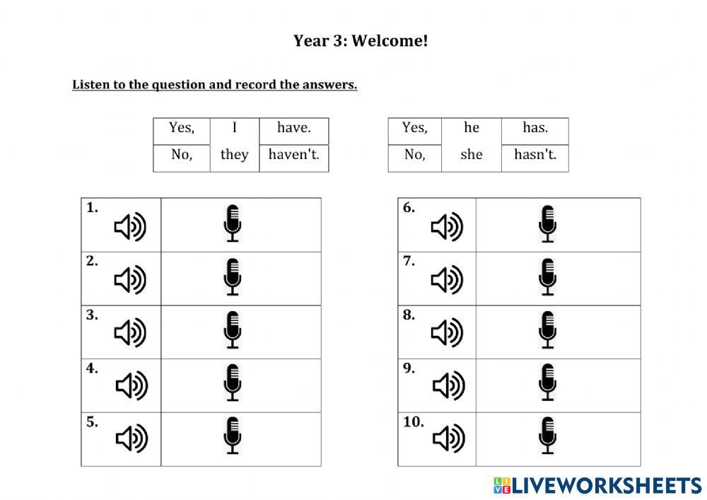 Year 3 Unit 1 - Assessment 2