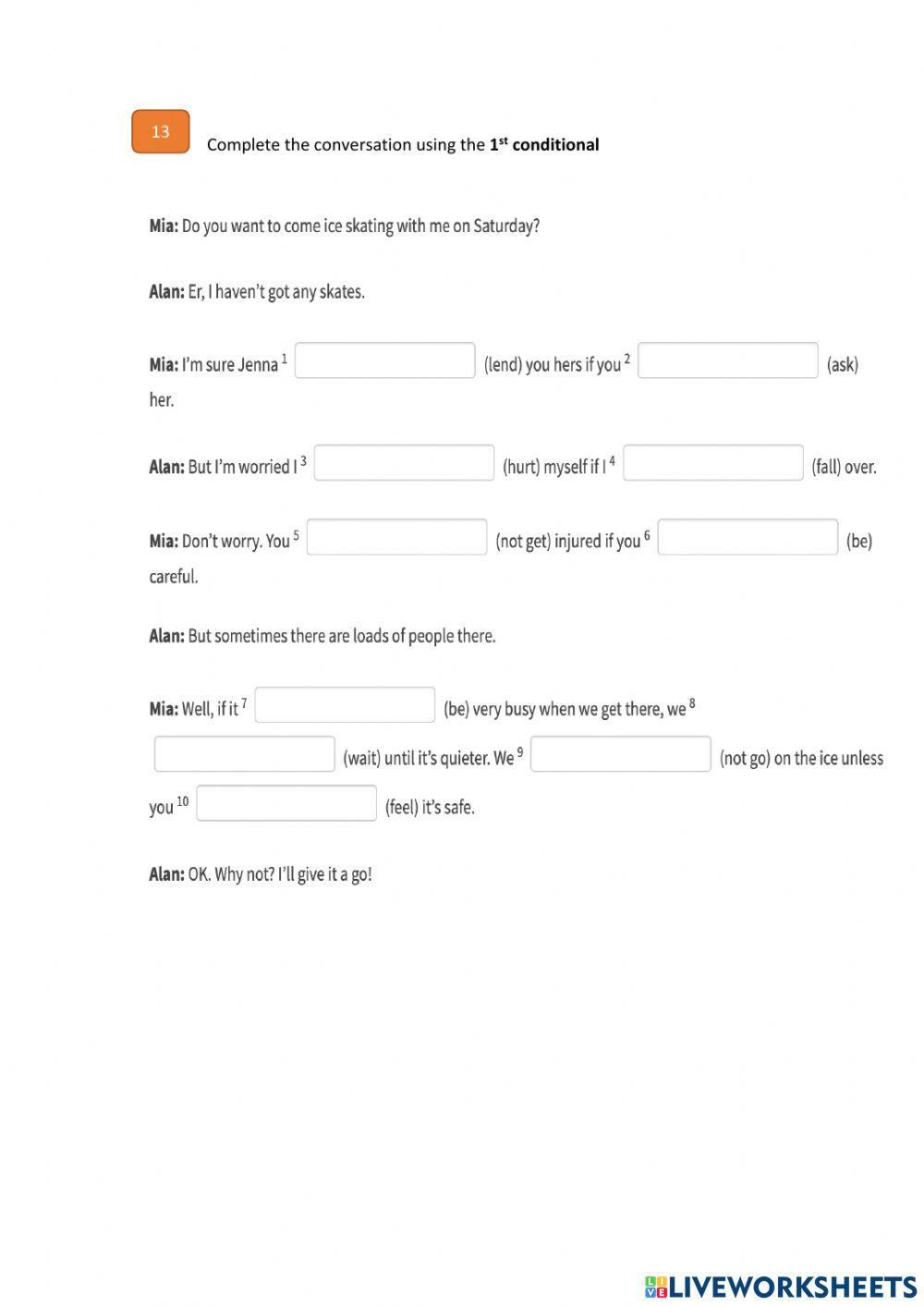 1st conditional revision