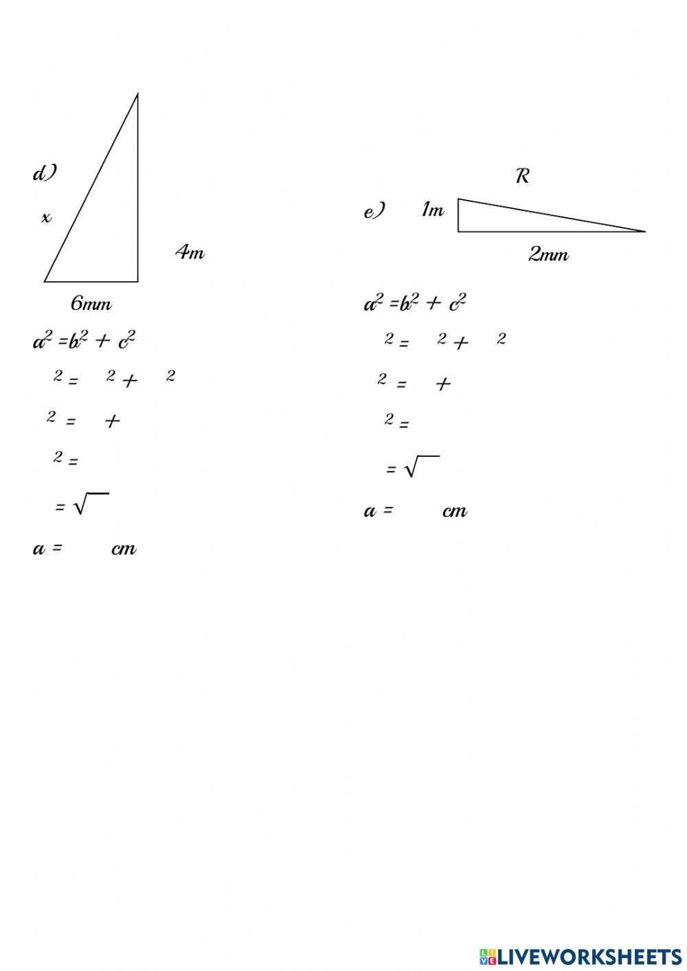 Teorema de pitagoras